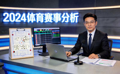 体育专家在演播室分析赛事数据的专业场景图片